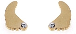 Сережки жіночі, сліди з каменем, золотисті - Lolita Accessories — фото N1