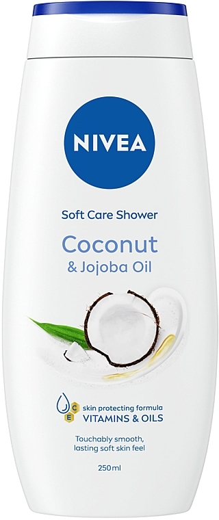 Гель-догляд для душу "Кокос та масло жожоба" - NIVEA Coconut & Jojoba Oil Soft Care Shower — фото N1
