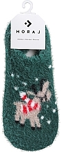 Парфумерія, косметика Шкарпетки жіночі низькі "альпака" з різдвяним мотивом, зелені - Moraj