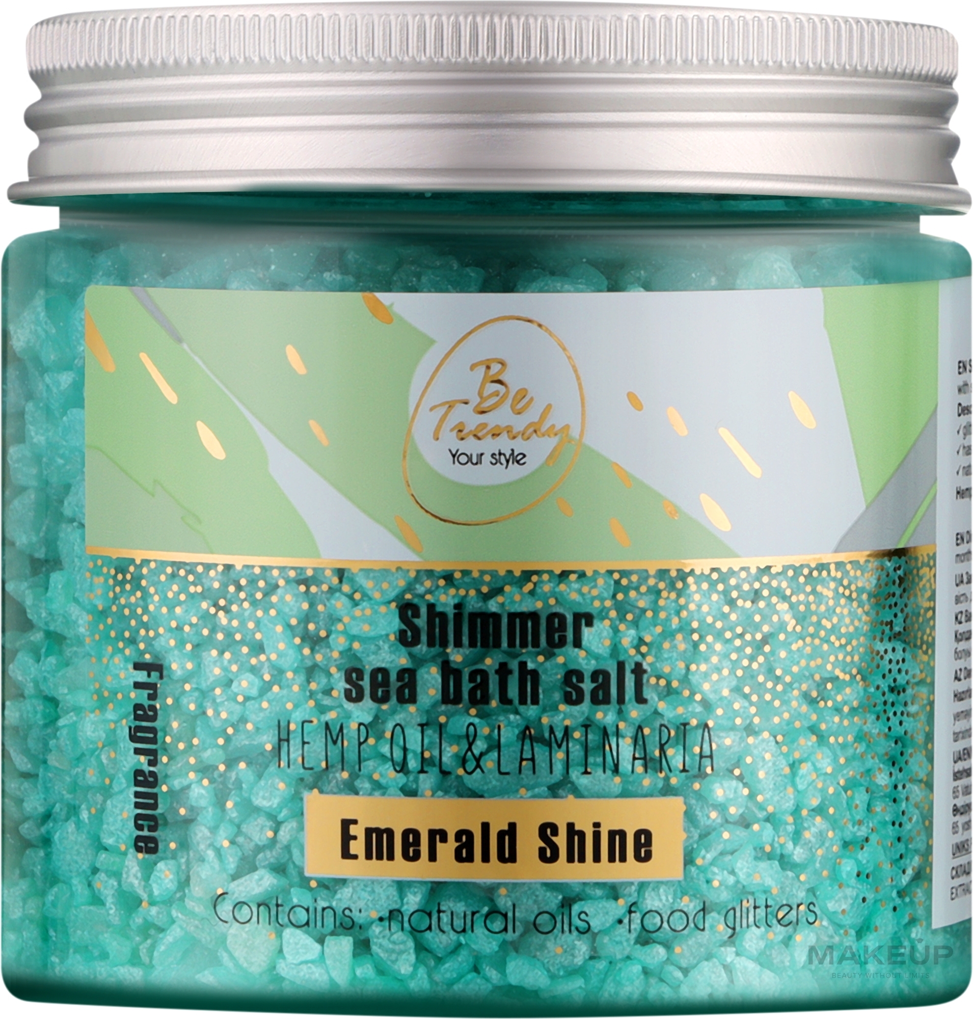 Соль для ванны "Emerald Shine" - Be Trendy Shimmer Sea Bath Salt — фото 250g