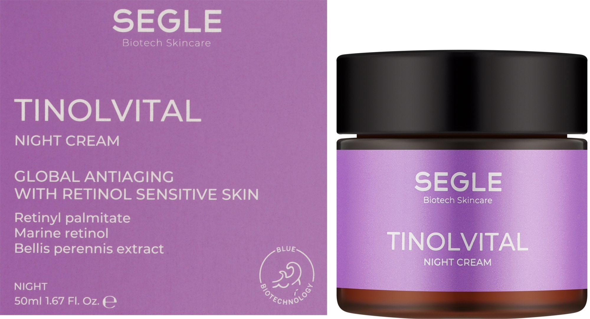 Нічний крем проти старіння шкіри обличчя - Segle Tinolvital Night Cream — фото 50ml