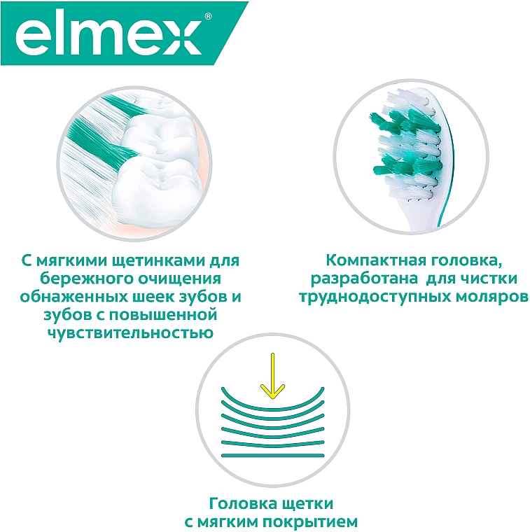 М'яка зубна щітка, зелена - Elmex Sensitive Toothbrush Extra Soft — фото N12