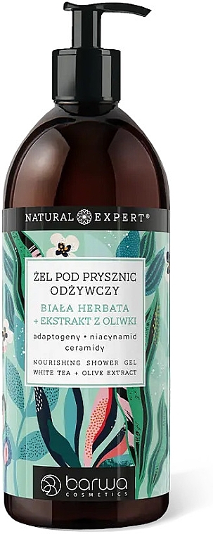 Гель для душа питательный - Barwa Natural Expert Nourishing Shower Gel White Tea + Olive Extract — фото N1