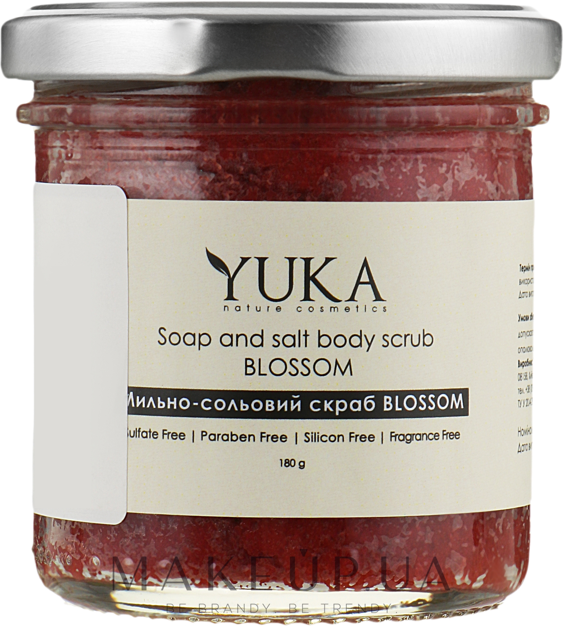 Мильно-сольовий скраб для тіла - Yuka Soap And Salt Body Scrub "Blossom" — фото 180g