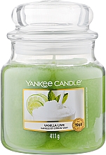 Ароматическая свеча "Ваниль и лайм" в банке - Yankee Candle Vanilla Lime — фото N3