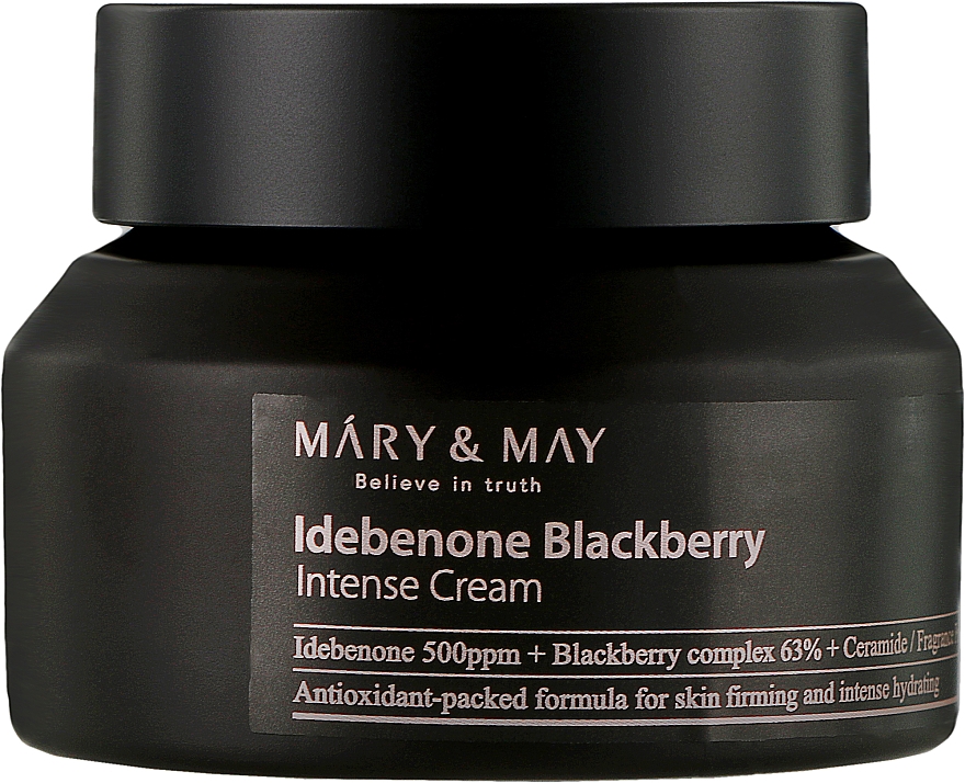 Антивіковий крем з ідебеноном - Mary & May Idebenone Blackberry Complex Intense Cream — фото N1