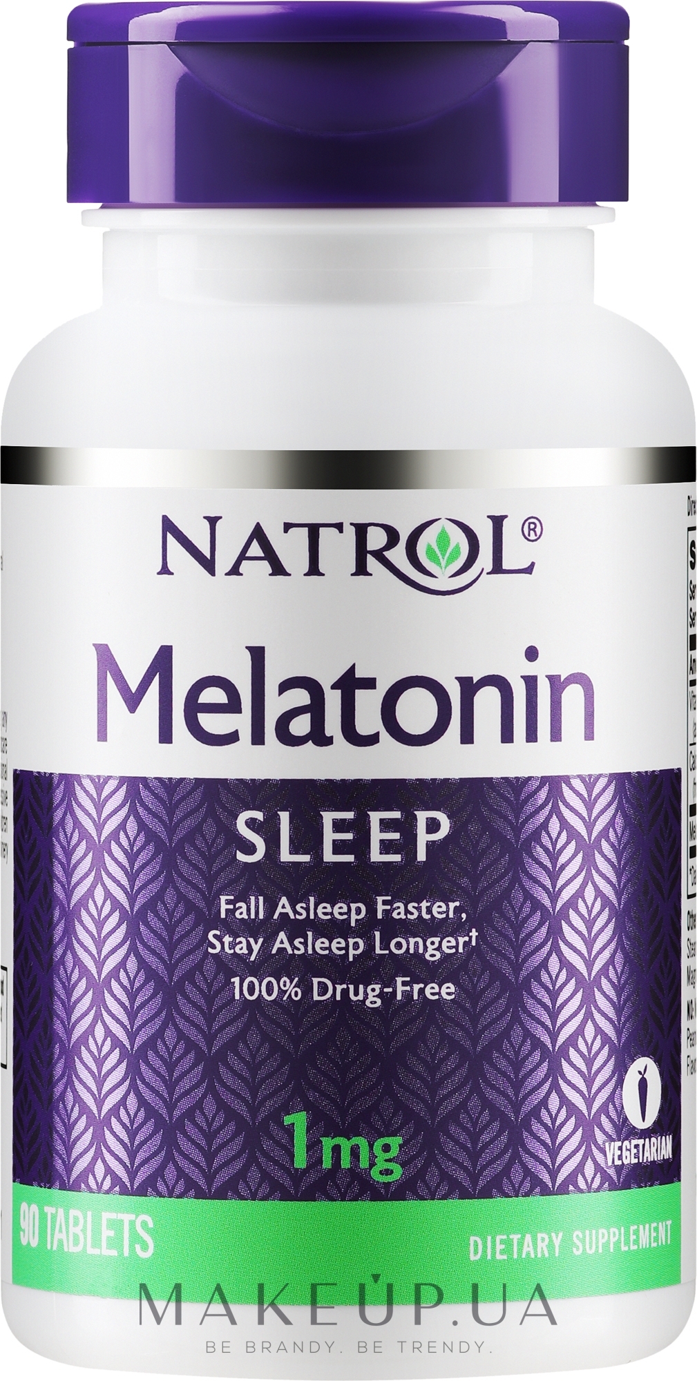 Мелатонин, 1 mg - Natrol Melatonin Sleep — фото 90шт