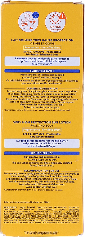 Солнцезащитный лосьон для лица и тела с высокой степенью защиты - Mustela Bebe Enfant Very High Protection Face And Body Sun Lotion SPF 50+ — фото N8