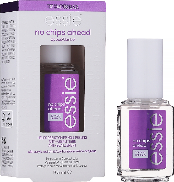 Верхнє покриття лаку для нігтів - Essie No Chips Ahead — фото N2