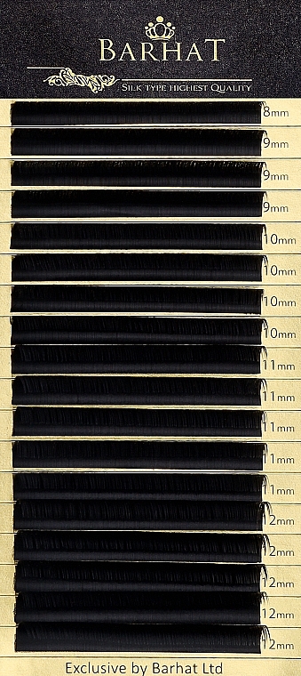 Накладные ресницы CC 0,10 мм (8-12 мм), 18 линий - Barhat Lashes — фото N1