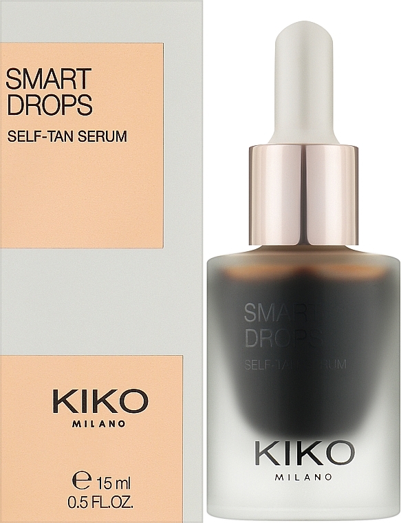Зволожувальна сироватка для автозасмаги - Kiko Milano Smart Drops Self-tan Serum — фото N2