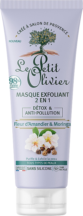 Пінна маска проти забруднень "Мигдальний колір" - Le Petit Olivier Anti-Pollution Foam Mask - Almond Blossom