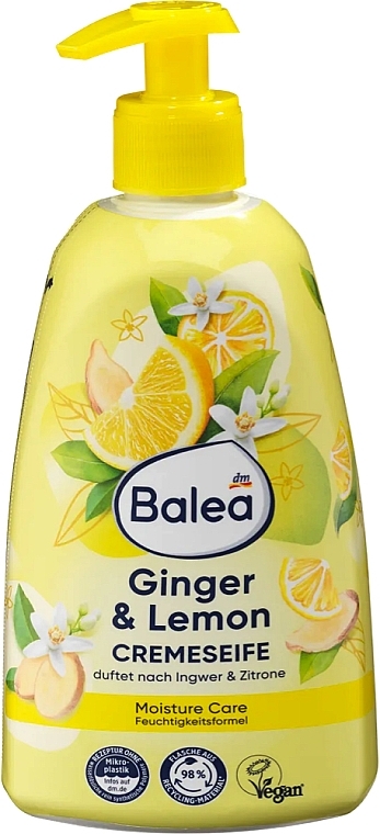 Жидкое крем-мыло для рук "Имбирь и лимон" - Balea Cream Soap Ginger & Lemon — фото N1