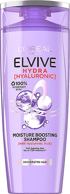 Зволожувальний шампунь - L'Oreal Paris Elvive Hidra Hyaluronic Moisture Boosting Shampoo — фото N2