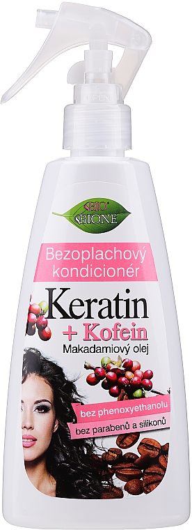 Несмываемый кондиционер-спрей для волос - Bione Cosmetics Keratin + Caffeine Leave-in Conditioner Spray — фото N1