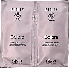 Парфумерія, косметика Набір пробників для волосся - Kaaral Colore (shm/15ml + cond/15ml)