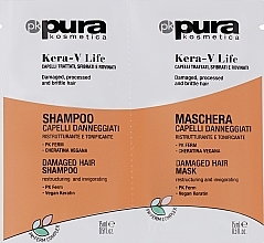 Парфумерія, косметика Набір - Pura Kosmetica Kera-V Life (shm/15ml + mask/15ml)