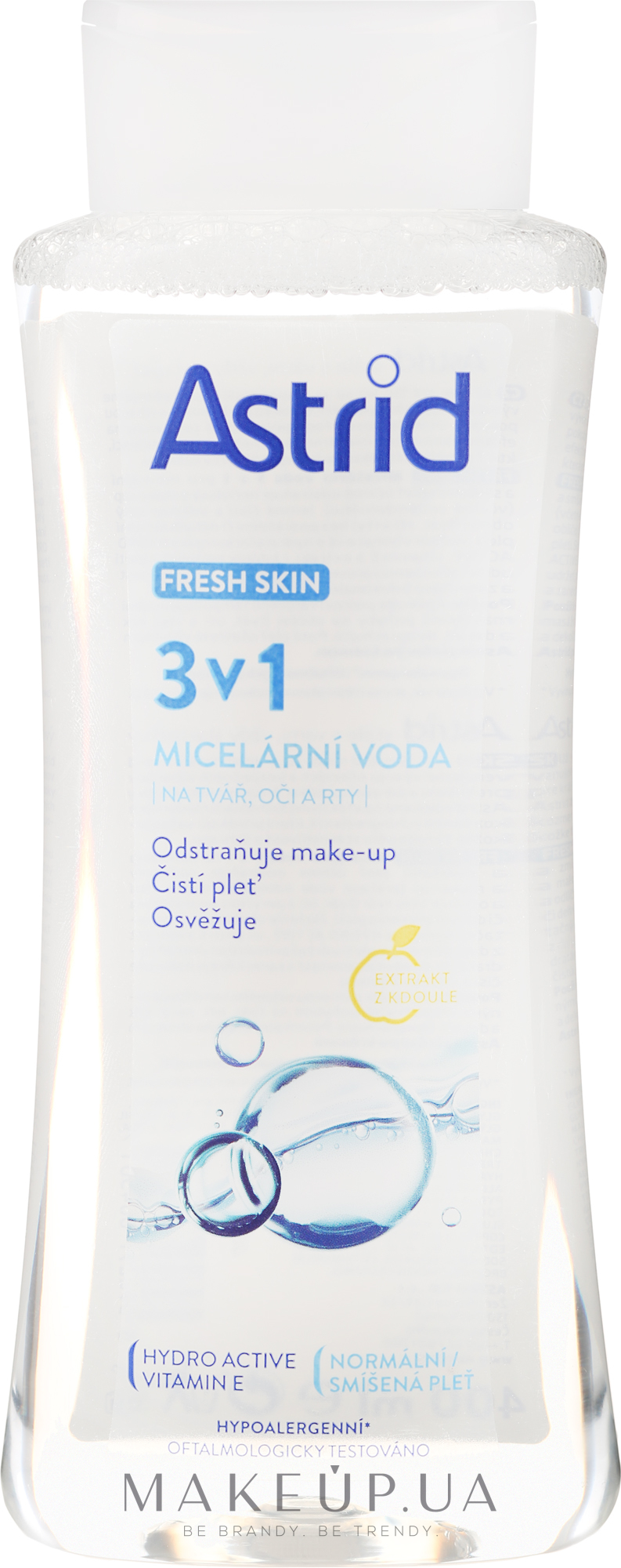 Міцелярна вода 3 в 1 для нормальної та змішаної шкіри - Astrid Fresh Skin 3in1 Micellar Water — фото 400ml