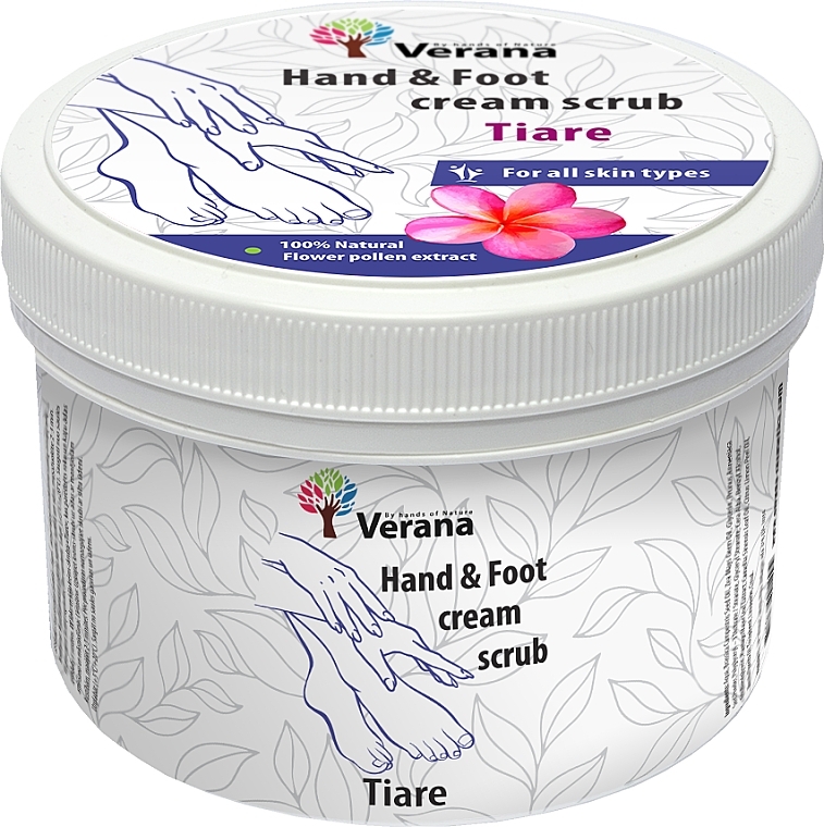 Захисний крем-скраб для рук і ніг "Тіаре" - Verana Protective Hand & Foot Cream-scrub Tiare — фото N2