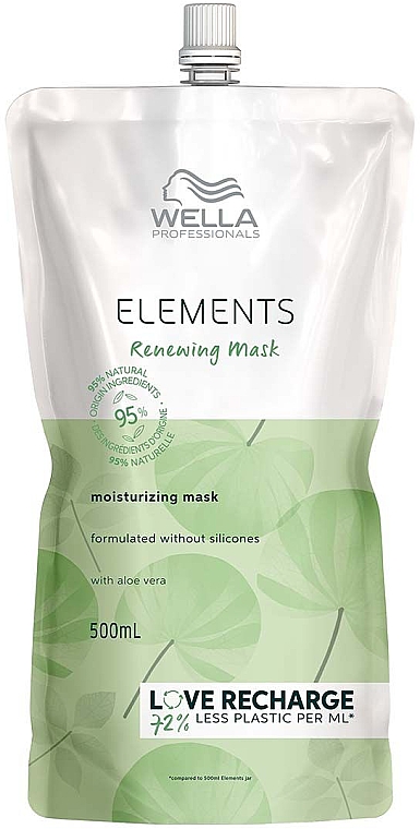Увлажняющая и восстанавливающая маска для всех типов волос - Wella Professionals Elements Renewing Mask (дой-пак) — фото N1