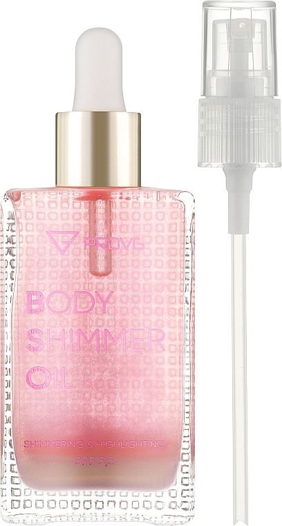 Олія для тіла з шимером - PROVG Body Shimmer Oil Pink Gold SPF 5,5 — фото N3