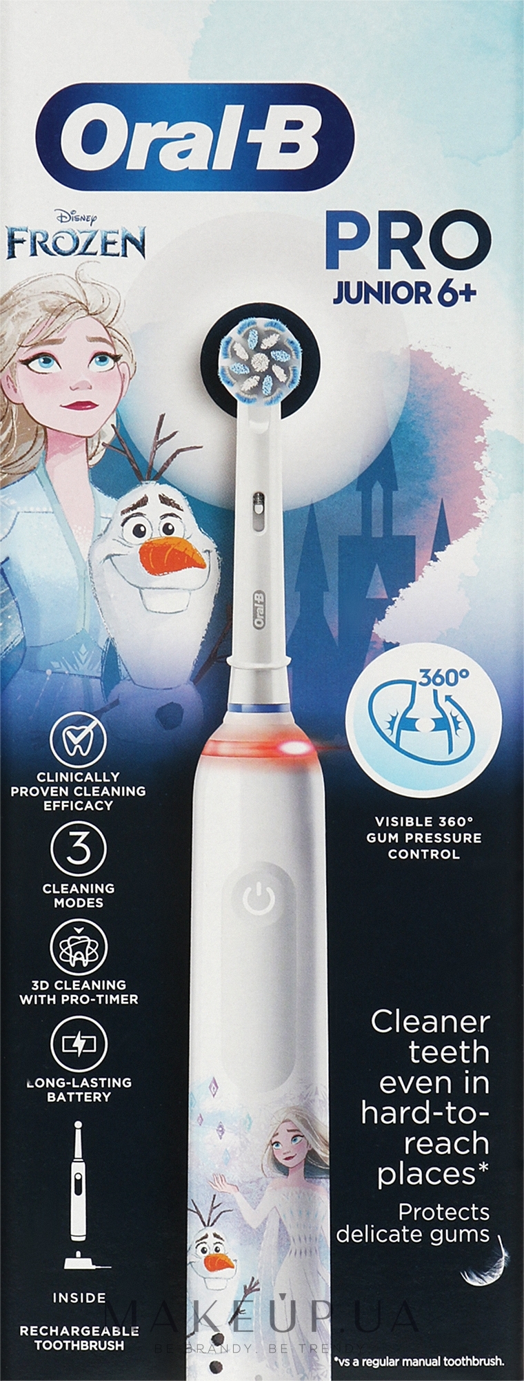 Электрическая зубная щетка - Oral-B Pro Junior Frozen: купить по лучшей  цене в Украине | Makeup.ua