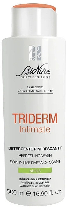 Гель для интимной гигиены - BioNike Triderm Intimate Refreshing Cleanser Ph 5.5 — фото N1