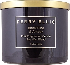 Ароматична свічка - Perry Ellis Black Pine & Amber Fine Fragrance Candle — фото N1