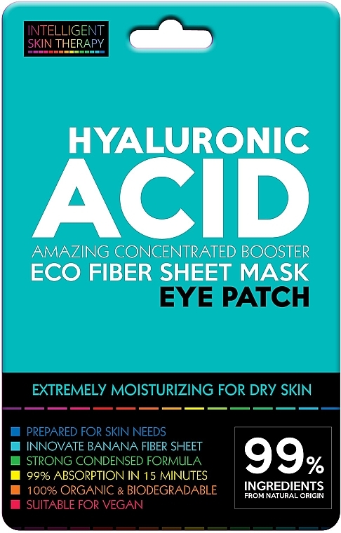 Патчи для кожи вокруг глаз с гиалуроновой кислотой - Beauty Face Hyaluronic Acid Eco Fiber Sheet Mask Eye Patch — фото N1