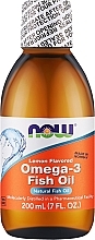 Омега-3, риб'ячий жир, із запахом лимона - Now Foods Omega-3 Fish Oil Lemon Flavored — фото N1