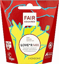 Презервативи, 3 шт. - Fair Squared Love*R Mix Condoms — фото N1