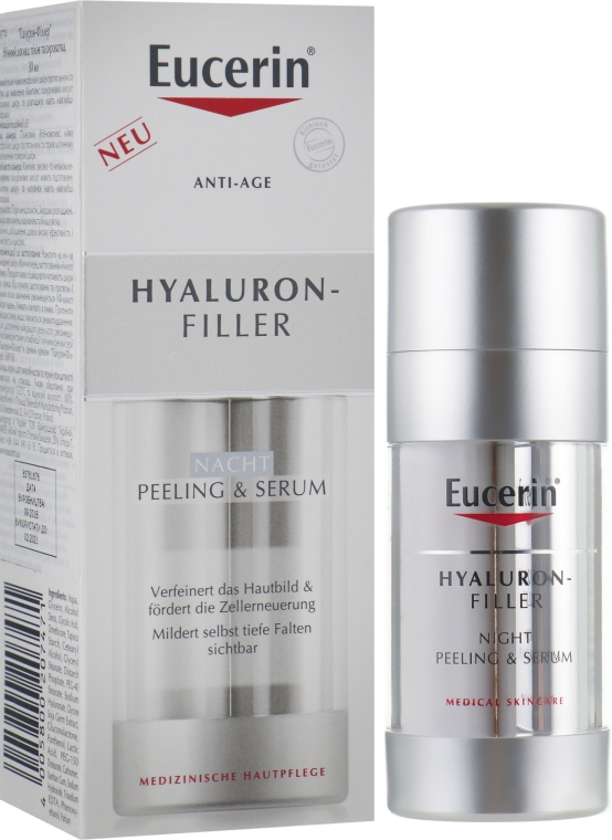 Нічна сироватка і пілінг - Eucerin Hyaluron Filler Peeling & Serum Nuit