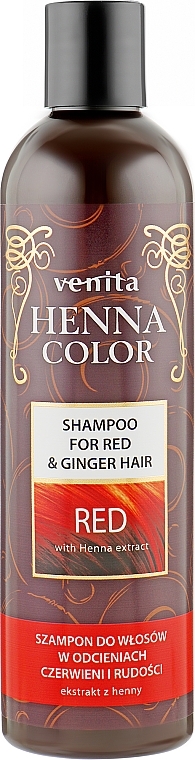 Шампунь з екстрактом хни для волосся в рудих відтінках - Venita Henna Color Red Shampoo — фото N2