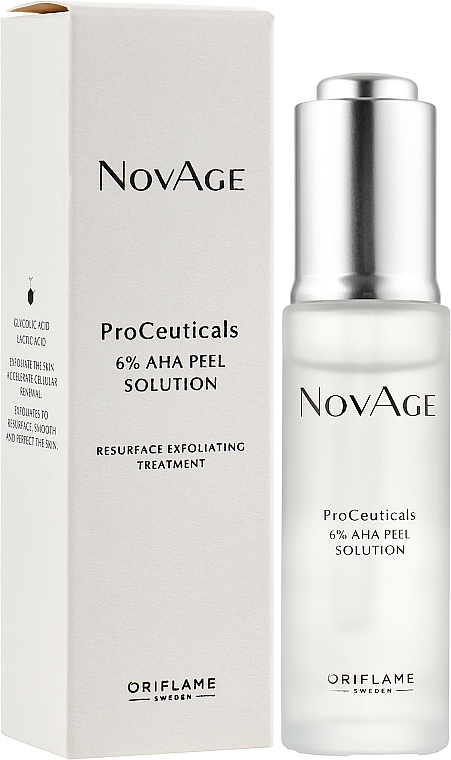 Сыворотка-пилинг для обновления кожи с 6% содержанием AHA-кислот - Oriflame Novage ProCeuticals 6% AHA Peel Solution — фото N2