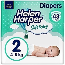Детские подгузники Soft&Dry Mini 2, 4-8 кг, 43 шт. - Helen Harper — фото N1