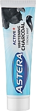 Духи, Парфюмерия, косметика Отбеливающая зубная паста с активированным углем - Astera Active + Whitening Charcoal