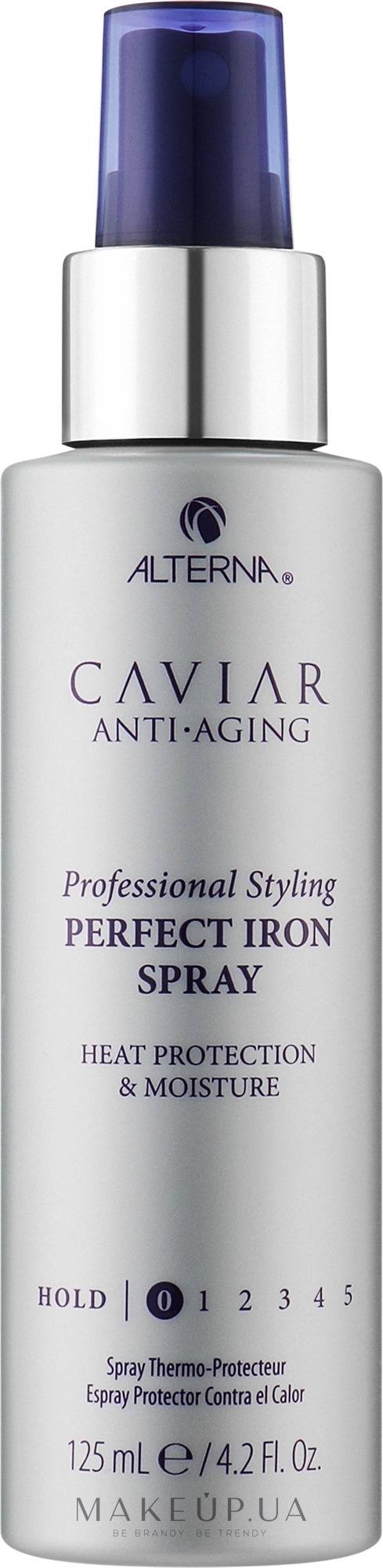 Термозахисний спрей для випрямлення волосся з екстрактом чорної ікри - Alterna Caviar Anti-Aging Perfect Iron Spray — фото 125ml