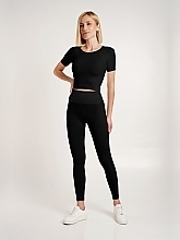 Духи, Парфюмерия, косметика Бесшовные леггинсы "LEGGINGS SPORT SHAPE", black - Giulia