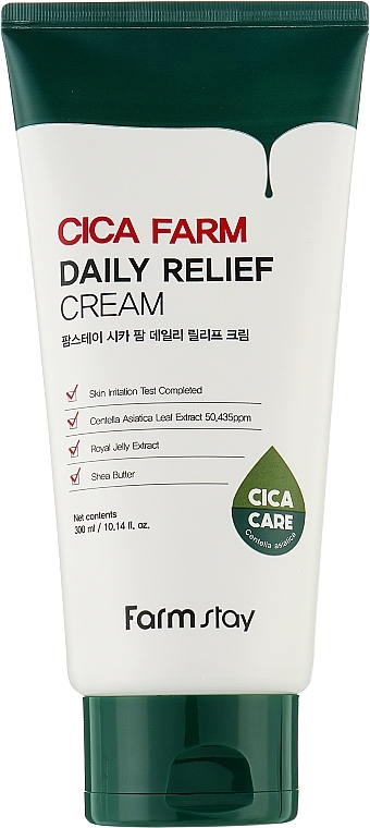 Крем на основе экстракта центеллы азиатской - FarmStay Cica Farm Daily Relief Cream — фото N1