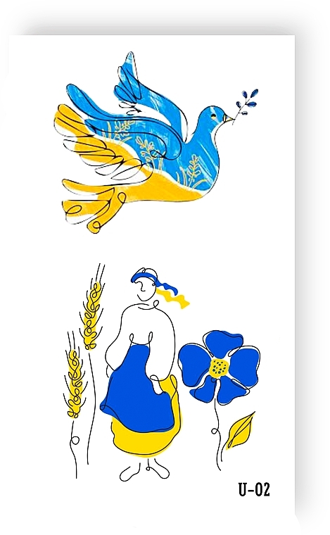 Временное тату "Свободная Украина" - Ne Tattoo — фото N2
