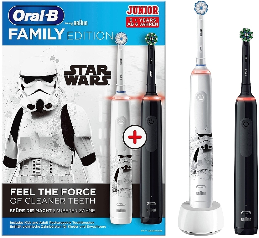 Електрична зубна щітка - Oral-B Junior Star Wars Family Edition (tooth/brush/2pcs) — фото N1