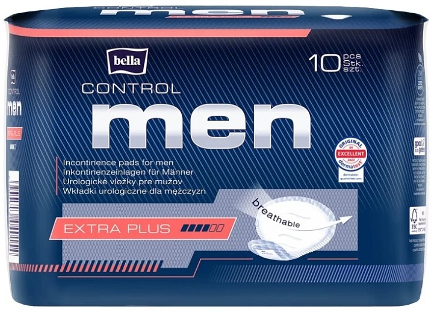 Урологічні прокладки для чоловіків, 10 шт. - Bella Control Men Extra Plus — фото N1