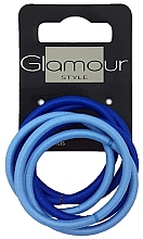Резинки для волос без металла, синие - Glamour — фото N1