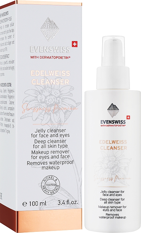 Гель для очищення обличчя та очей - Evenswiss Edelweiss Cleanser — фото N2