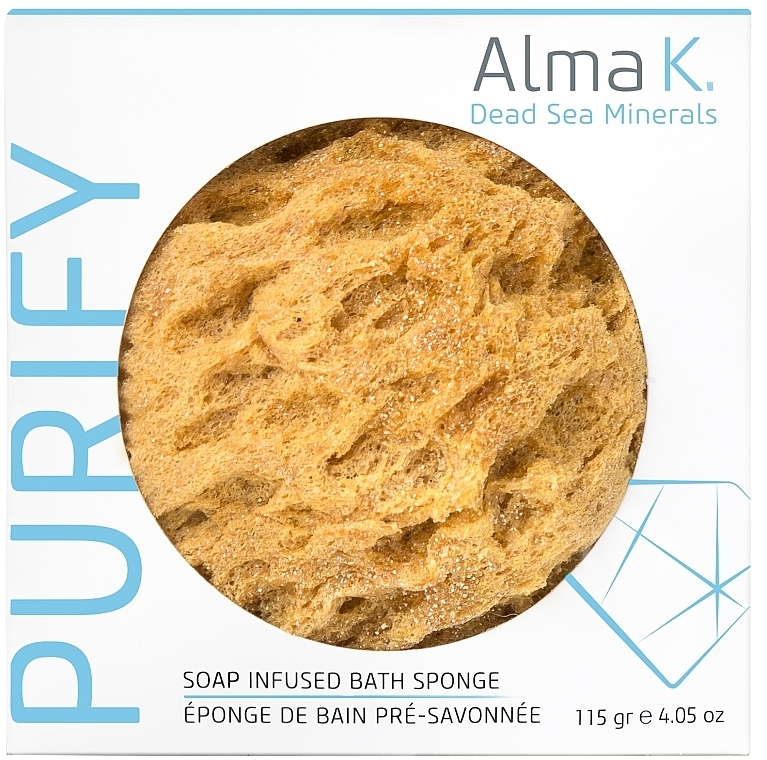 Губка для душа с мылом - Alma K. Soap Infused Bath Sponge — фото N1