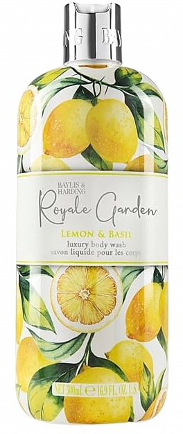 Гель для душа "Лимон и базилик" - Baylis & Harding Royale Garden Lemon & Basil Body Wash — фото N1