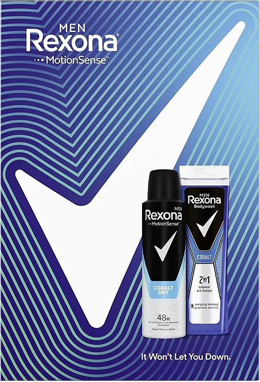 Набір - Rexona Men Cobalt (deo/150ml + sh/gel/250ml) — фото N2