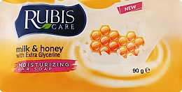 Мило "Молоко й мед" - Rubis Care Milk & Honey Moisturizing Bar Soap — фото N1