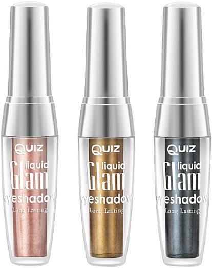 Жидкие тени для век, металлик - Quiz Cosmetics Liquid Eyeshadow Glam — фото N1