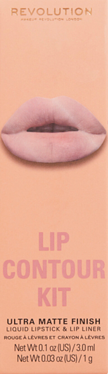 Набор для макияжа губ - Makeup Revolution Lip Contour Kit Stunner (lip/gloss/3ml + lip/pencil/1g) — фото N1